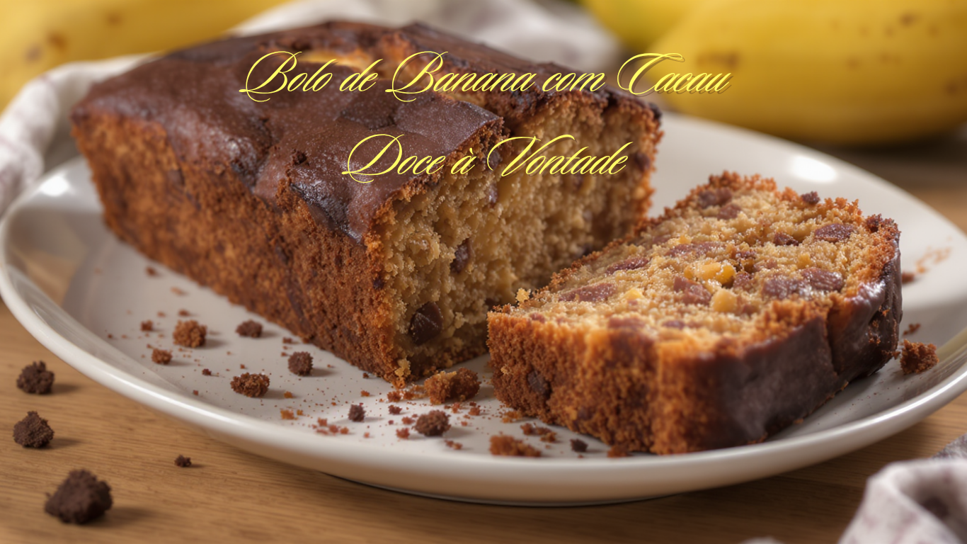 Bolo de Banana com Cacau