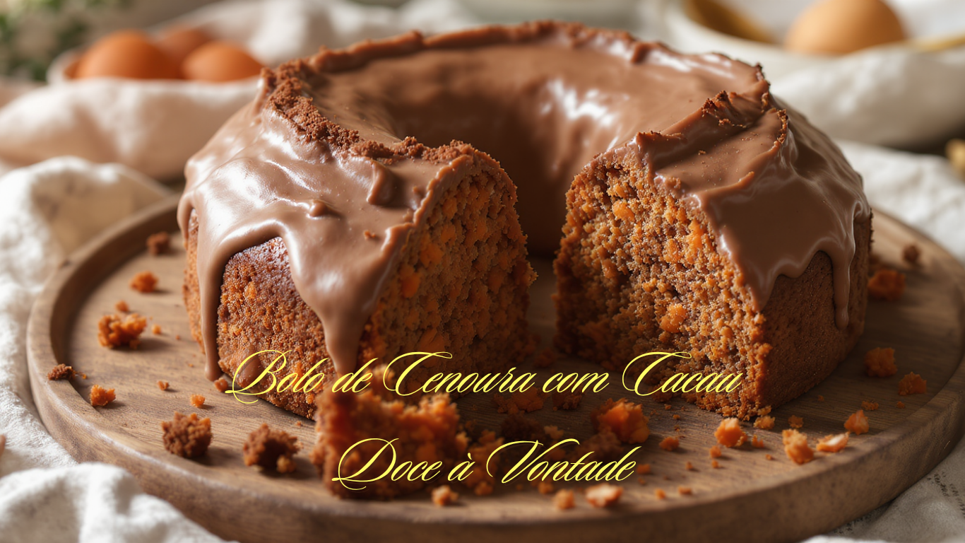 Bolo de Cenoura com Cacau