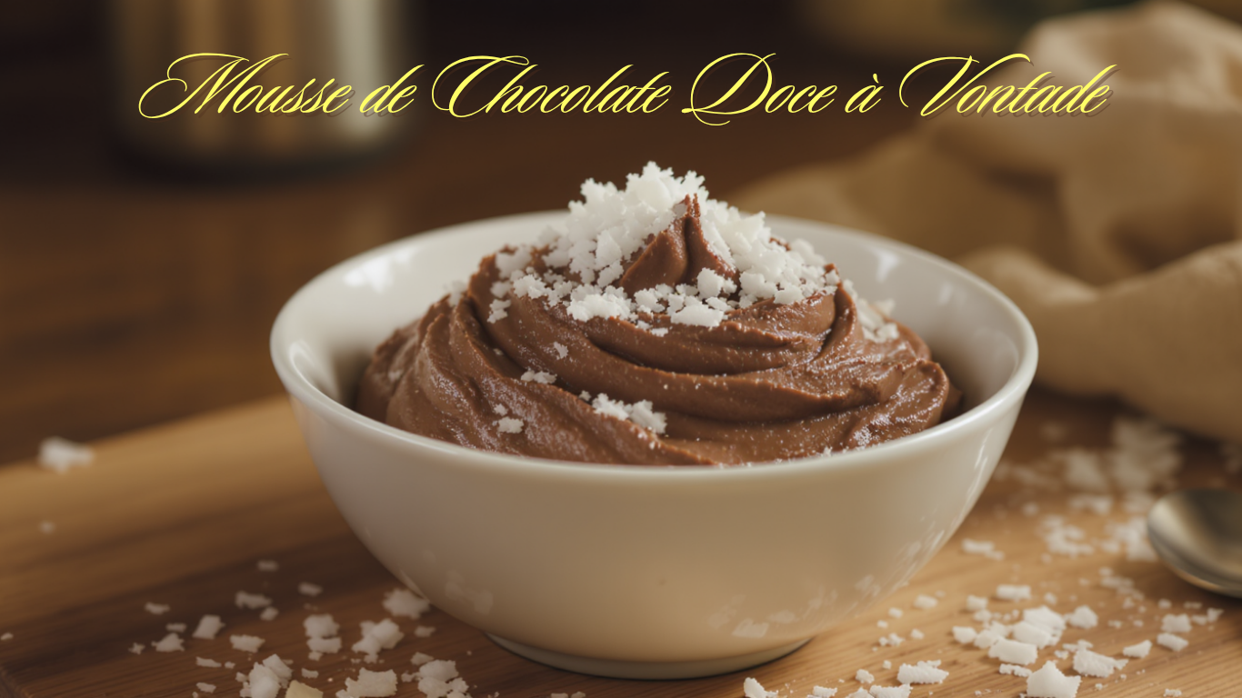 Mousse de Chocolate com Coco